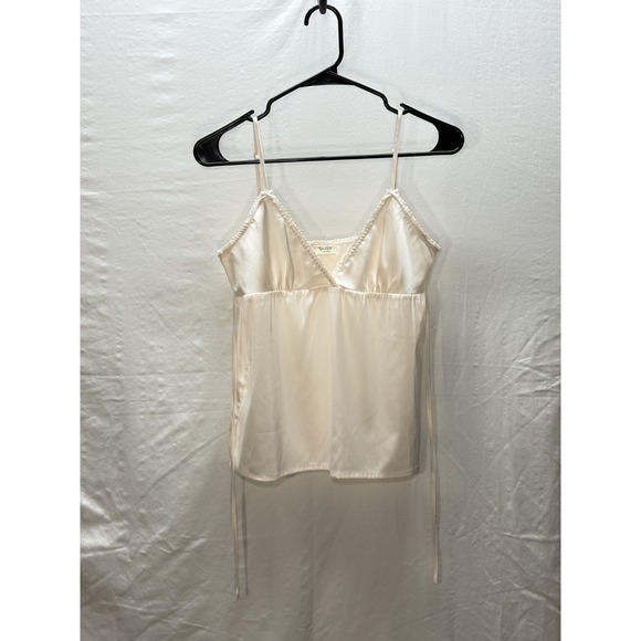j.galt Tops - Brandy Melville/J. Galt Cream Lace Trim Tie Back Camisole Tank Top Womens OS